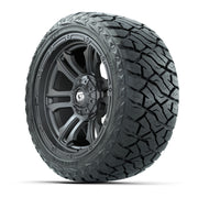 GTW Shogun Gloss Gunmetal 14 in Wheels with 23x10.00-R14 Mav - 3/4 view