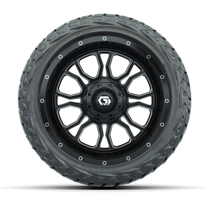 GTW Volt Black/Machined 14 in Wheels with 23x10.00-R14 Maver - front view