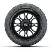 GTW Volt Black/Machined 14 in Wheels with 23x10.00-R14 Maver - front view