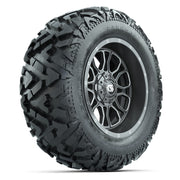 GTW Volt Gunmetal 14 in Wheels with 25x10-14 Barrage Mud Tires – Full Set