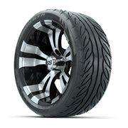 GTW® Vampire Black/Machined 14 in Wheels with 205/40-R14 Fus - 3/4 view