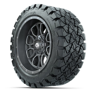 GTW Volt Gunmetal 14 in Wheels with 22X10-14 Timberwolf All- - 3/4 view