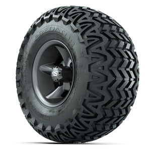 GTW Godfather Matte Gray 10 in Wheels with 22x11-10 Predator All-Terrain Tires – Full Set