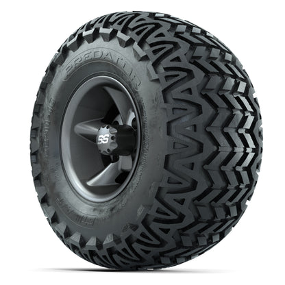 GTW Godfather Matte Gray 10 in Wheels with 22x11-10 Predator All-Terrain Tires – Full Set