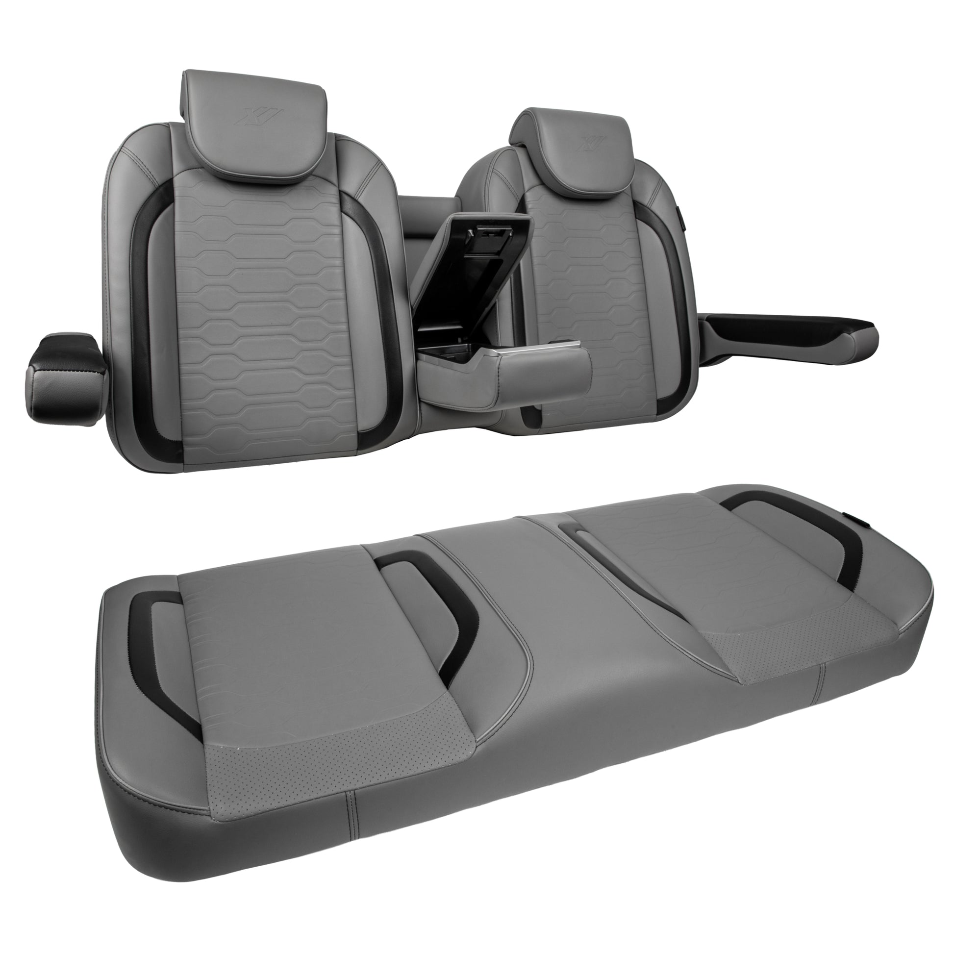 MadJax® EZGO RXV/L4/S4/Valor Smoke Commander Front Seat Cushions