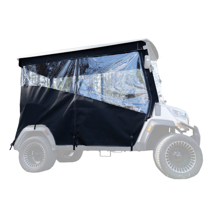 RedDot 4-Forward Seating with OEM Top 3-Sided Track Style Black Enclosure for ICON & Epic E40FX Golf Carts