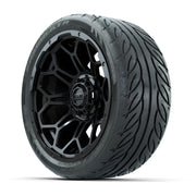 GTW® Bravo Matte Black 14 in Wheels with 205/40-R14 Fusion G - 3/4 view