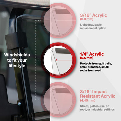 RedDot Star EV Capella Clear Vented Folding Windshield