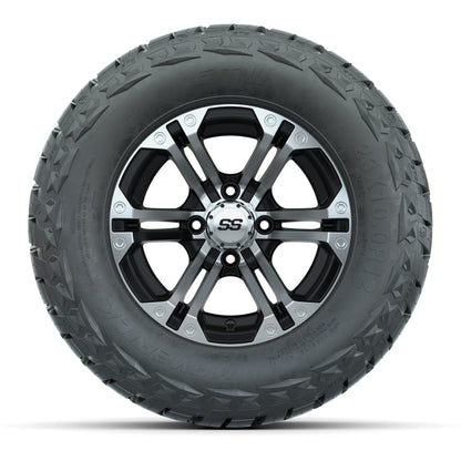 GTW Specter Black/Machined 12 in Wheels with 23x10.00-R12 Maverick All-Terrain Tires – Full Set