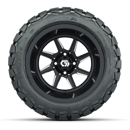GTW Reaper Black/Machined 14 in Wheels with 22X10-14 Timberwolf All-Terrain Tires – Full Set