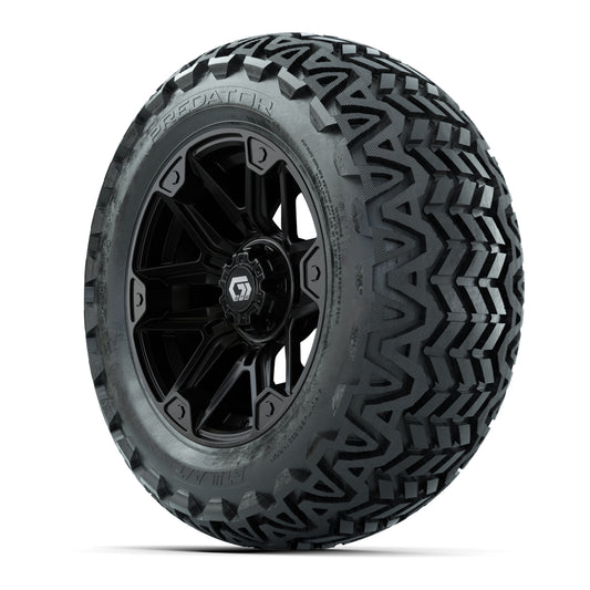 GTW® Graffiti Gloss Black 14 in Wheels with 23x10-14 Predato - 3/4 view