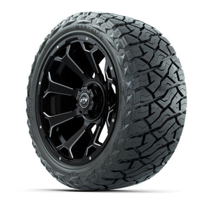 GTW Raven Matte Black 15 in Wheels with 23x10.00-R15 Maverick All-Terrain Tires – Full Set