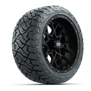 GTW Vortex Matte Black 14 in Wheels with 23x10.00-R14 Maverick All-Terrain Tires – Full Set