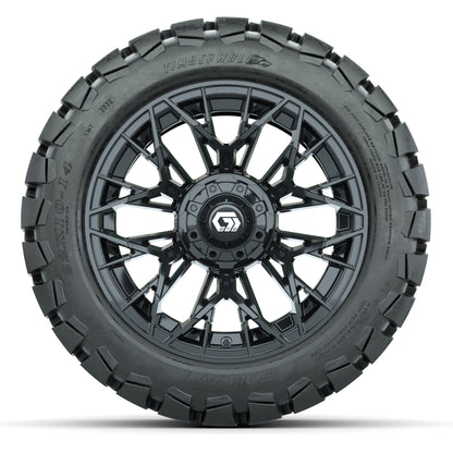 GTW Stellar Black 14 in Wheels with 22X10-14 Timberwolf All- - front view