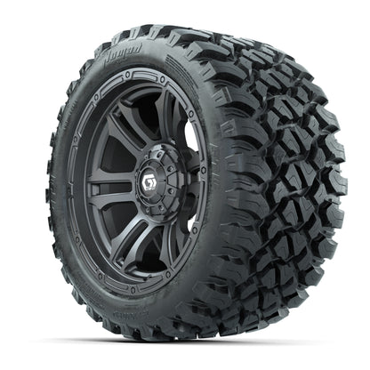 GTW® Shogun Gunmetal 14 in Wheels with 23X10-R14 Nomad Steel - 3/4 view