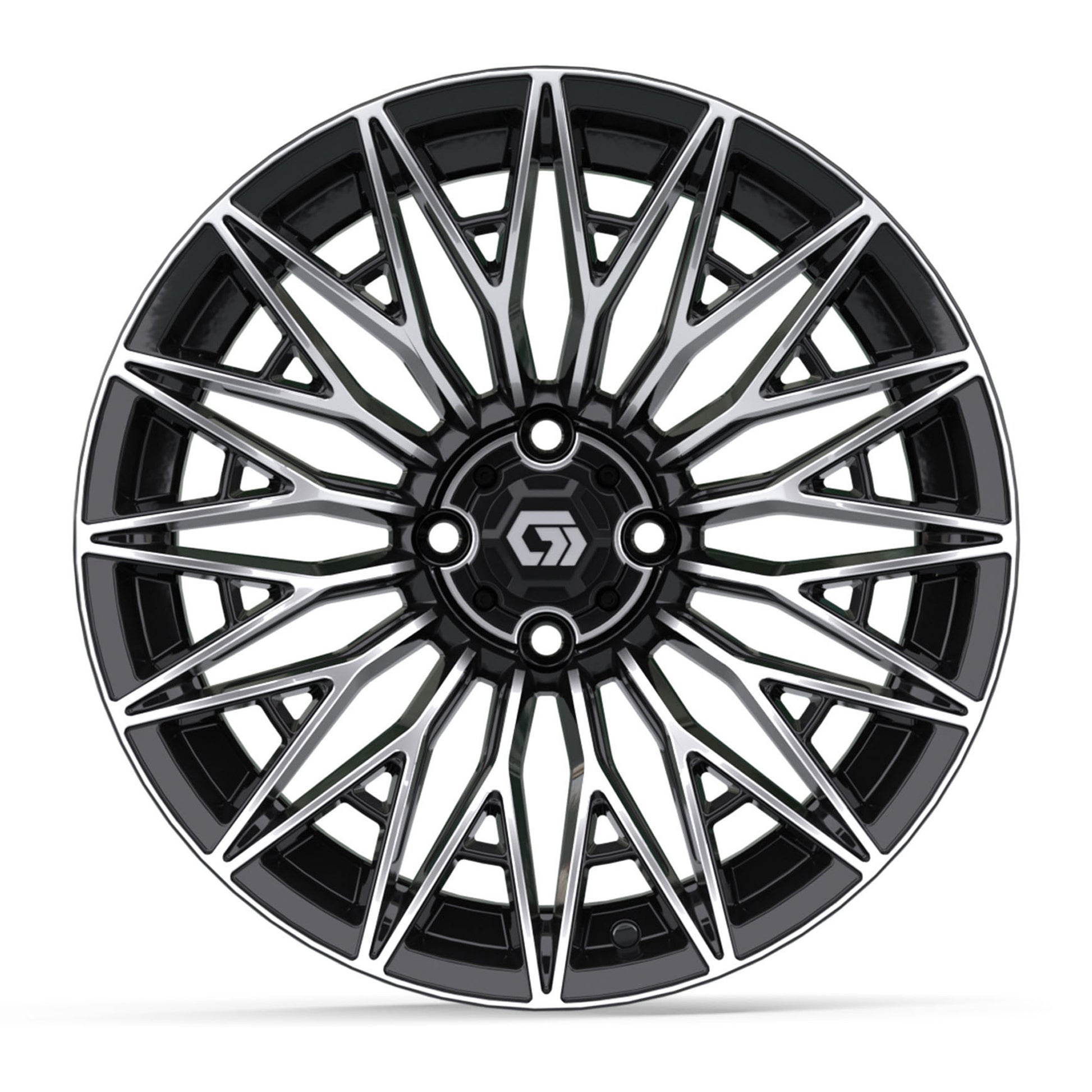 Blur 16 inch GTW golf cart wheel - Black / Machined
