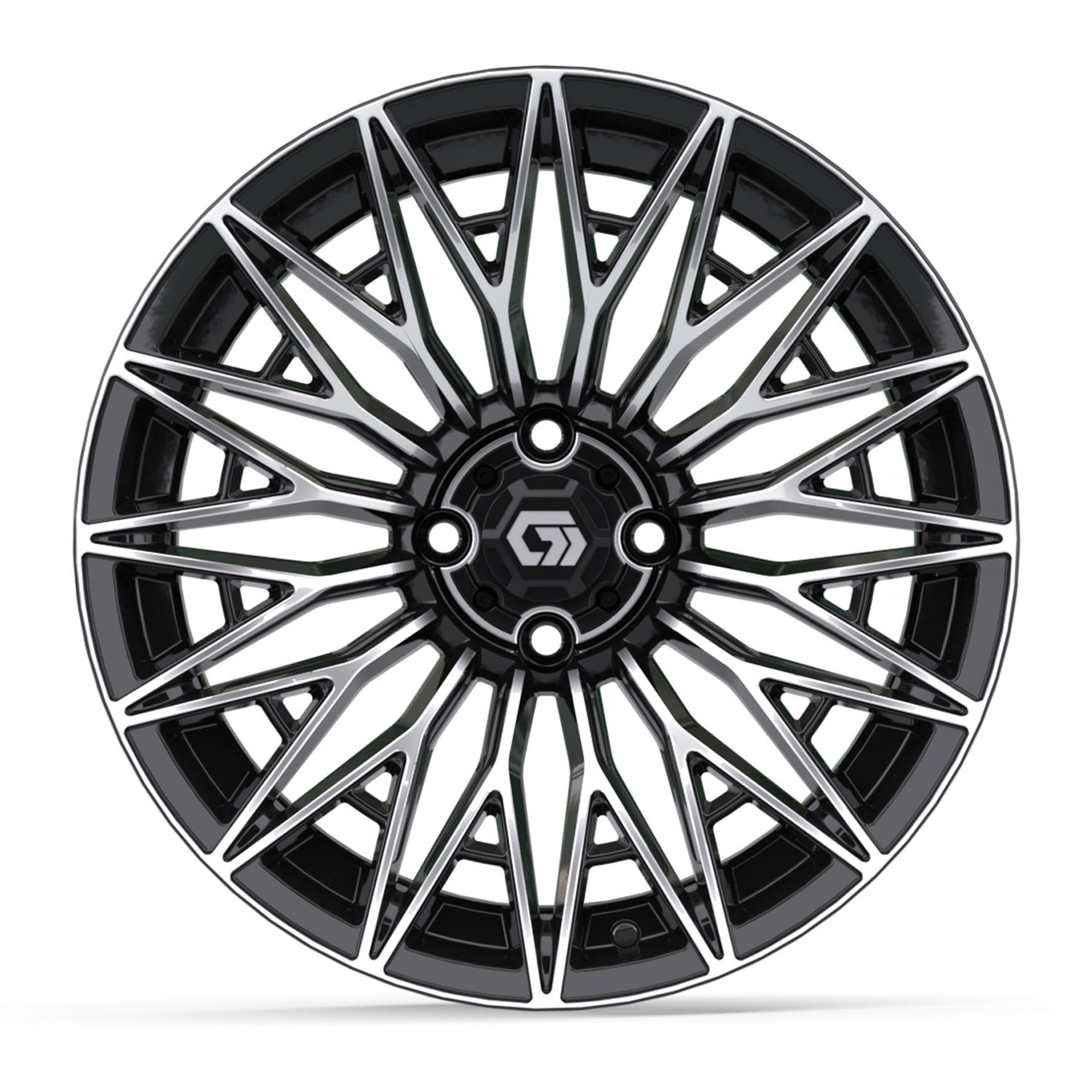 Blur 16 inch GTW golf cart wheel - Black / Machined