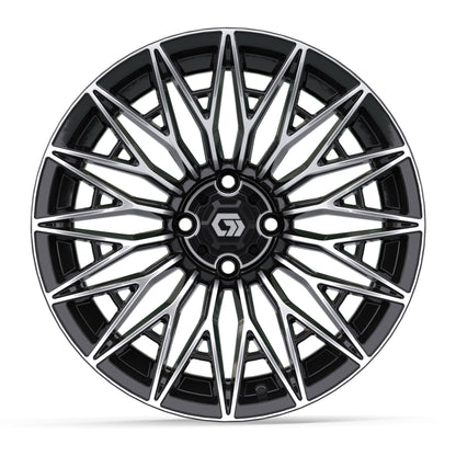 Blur 16 inch GTW golf cart wheel - Black / Machined