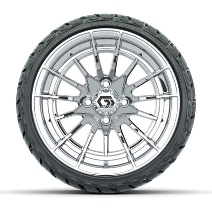 GTW Boost Chrome 14 in Wheels with 205/35-R14 Maverick Low-P - front view