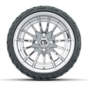 GTW Boost Chrome 14 in Wheels with 205/35-R14 Maverick Low-P - front view