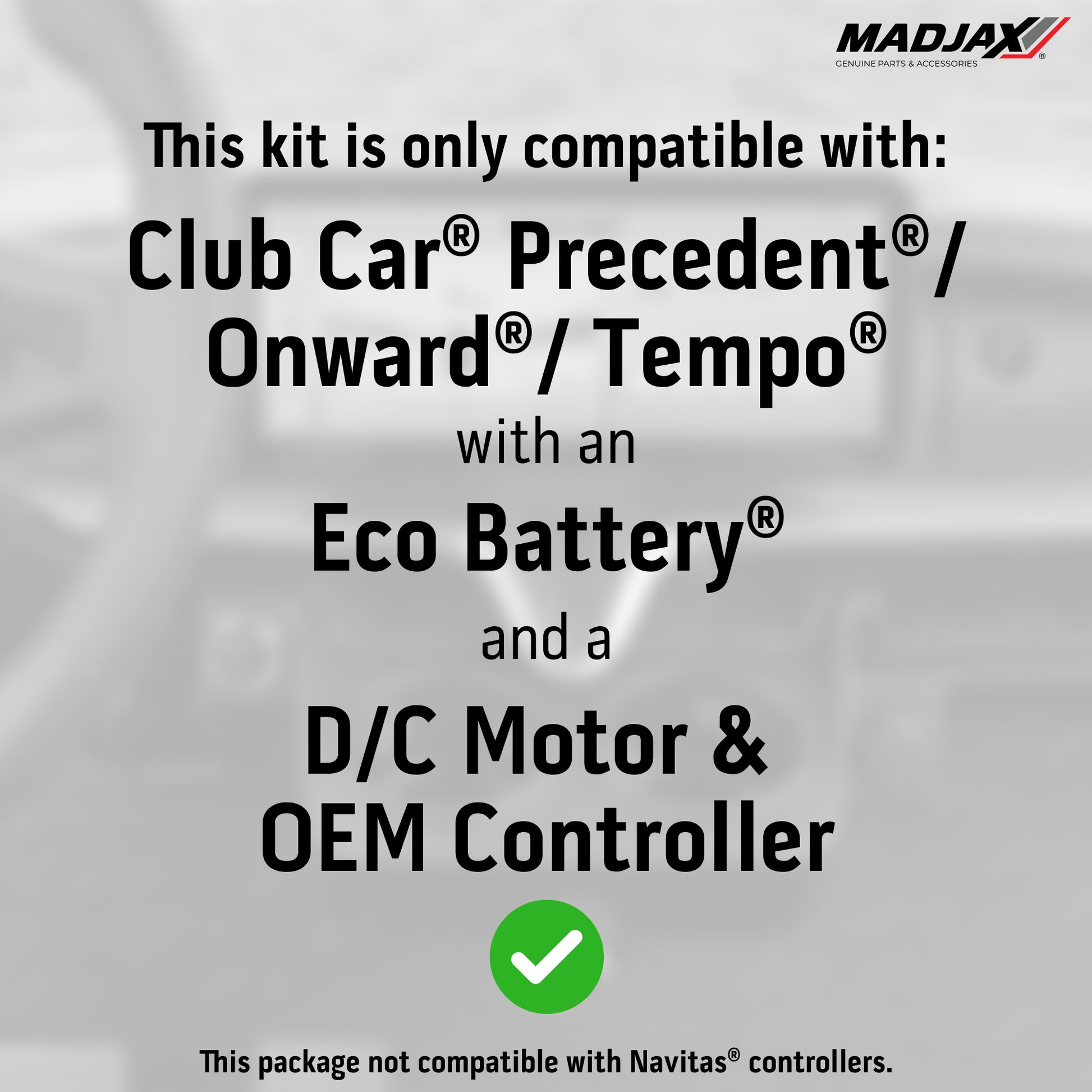 MadJax® Kinect™ Display Screen Kit for D/C motor Club Car Pr