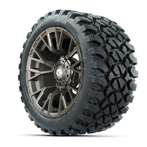 GTW® Vandal Bronze/Machined 14 in Wheels with 23X10-R14 Noma - 3/4 view
