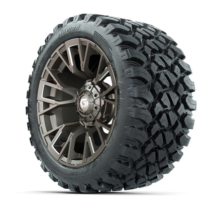 GTW® Vandal Bronze/Machined 14 in Wheels with 23X10-R14 Noma - 3/4 view
