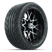 Set of (4) 14 in GTW Vortex Wheels with 225/30-14 Mamba Street Tires