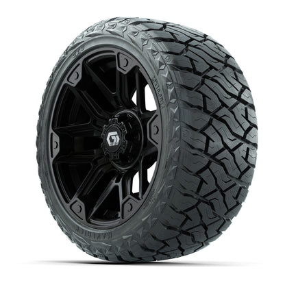 GTW Graffiti Gloss Black 14 in Wheels with 23x10.00-R14 Mave - 3/4 view
