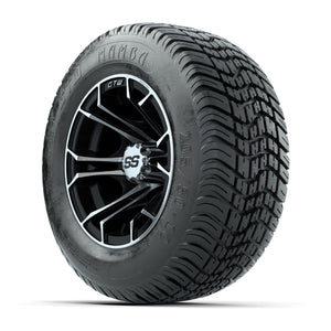 GTW Spyder Machined/Black 10 in Wheels with 205/50-10 Mamba Street Tires – Full Set
