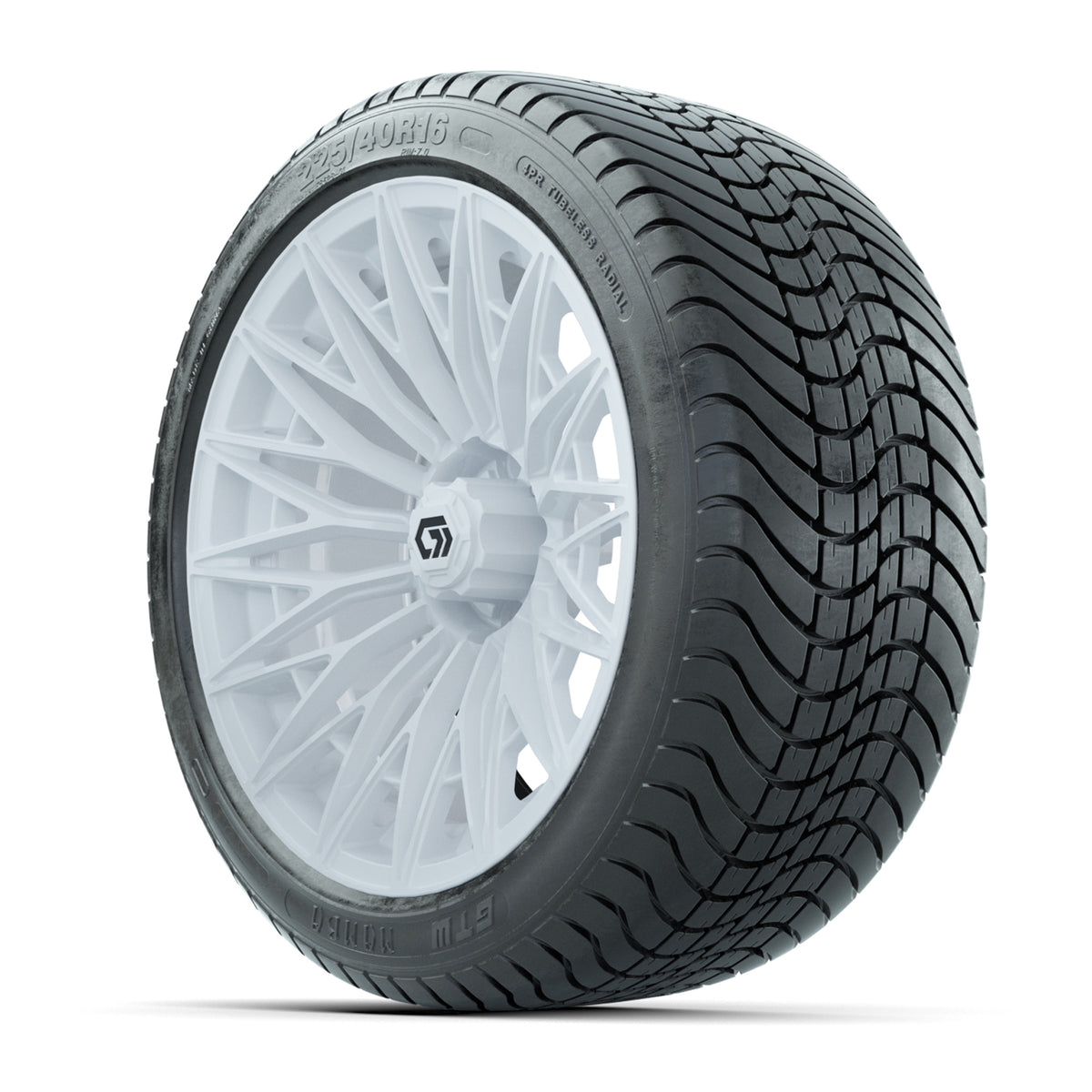 GTW Blur Gloss White 16 in Wheels with 225/40-R16 Mamba Street Tires – Full Set