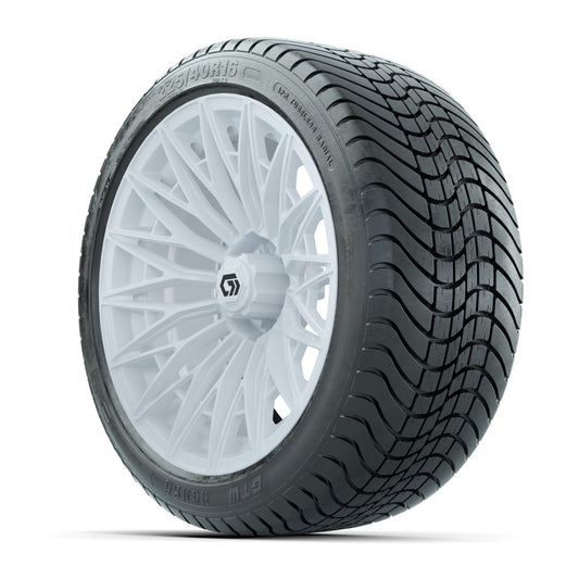 GTW Blur Gloss White 16 in Wheels with 225/40-R16 Mamba Street Tires – Full Set