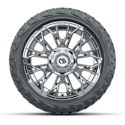 GTW Stellar Chrome 14 in Wheels with 23x10.00-R14 Maverick A - front view