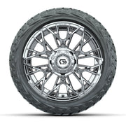GTW Stellar Chrome 14 in Wheels with 23x10.00-R14 Maverick A - front view