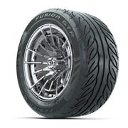 GTW® Boost Chrome 14 in Wheels with 255/45-R14 Fusion GTR St - 3/4 view