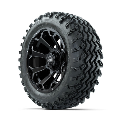 GTW Raven Ball Milled/Matte Black 14 in Wheels with 23x10.00 - 3/4 view