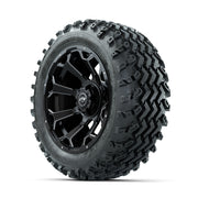 GTW Raven Ball Milled/Matte Black 14 in Wheels with 23x10.00 - 3/4 view