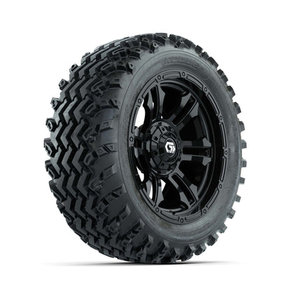 GTW® Shogun Gloss Black 14 in Wheels with 23X10.00-14 Rogue All-Terrain Tires – Full Set