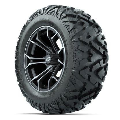GTW Spyder Matte Gray/Machined 14 in Wheels with 25x10-14 Ba - 3/4 view