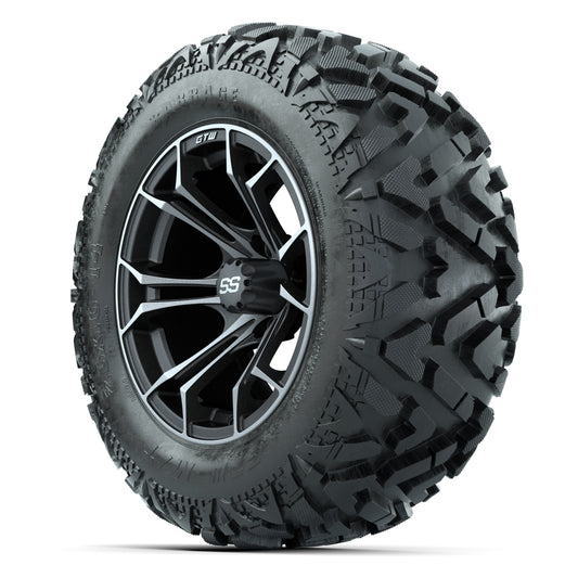 GTW Spyder Matte Gray/Machined 14 in Wheels with 25x10-14 Ba - 3/4 view