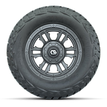GTW Shogun Gloss Gunmetal 12 in Wheels with 23x10.00-R12 Maverick All-Terrain Tires – Full Set