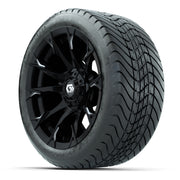 GTW Diablo Gloss Black/Machined 14 in Wheels with 225/30-14  - 3/4 view