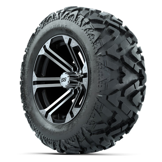 GTW Specter Black/Machined 14 in Wheels with 25x10-14 Barrag - 3/4 view