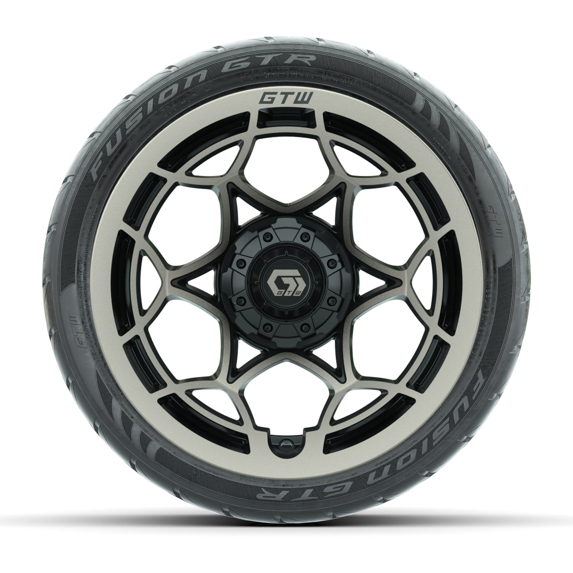 GTW® Nexus Gloss Black/Bronze 14 in Wheels with 205/40-R14 F - 3/4 view