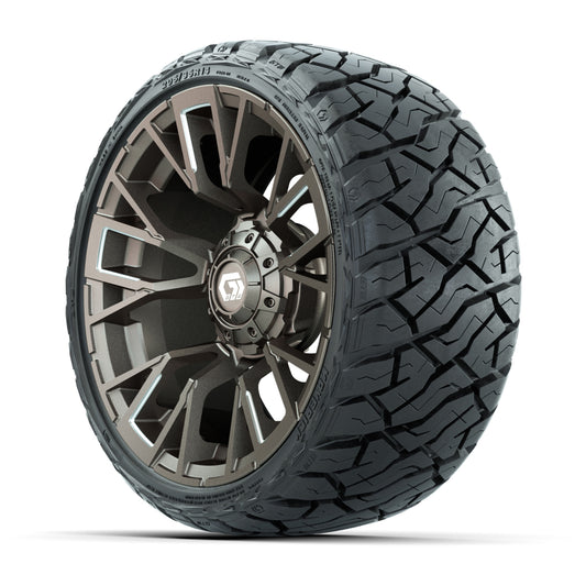 GTW Vandal Satin Bronze/Machined 14 in Wheels with 205/35-R1 - 3/4 view