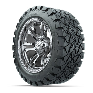 GTW® Shogun Chrome 14 in Wheels with 22x10-14 Timberwolf All - 3/4 view