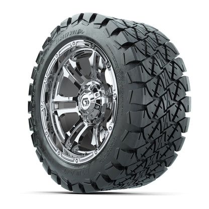 GTW® Shogun Chrome 14 in Wheels with 22x10-14 Timberwolf All - 3/4 view