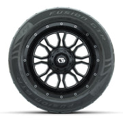 GTW® Volt Black/Machined 14 in Wheels with 255/45-R14 Fusion - front view