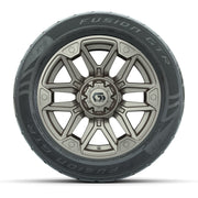 GTW® Graffiti Bronze/Black 14 in Wheels with 255/45-R14 Fusi - front view