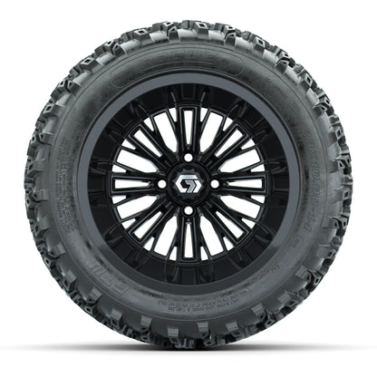 GTW Viper Gloss Black 14 in Wheels with 23X10-R14 Rogue All-Terrain Tires – Full Set